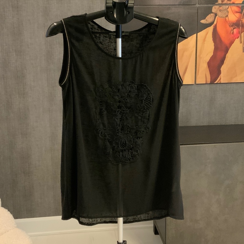 Oui Black sleeveless top -  12